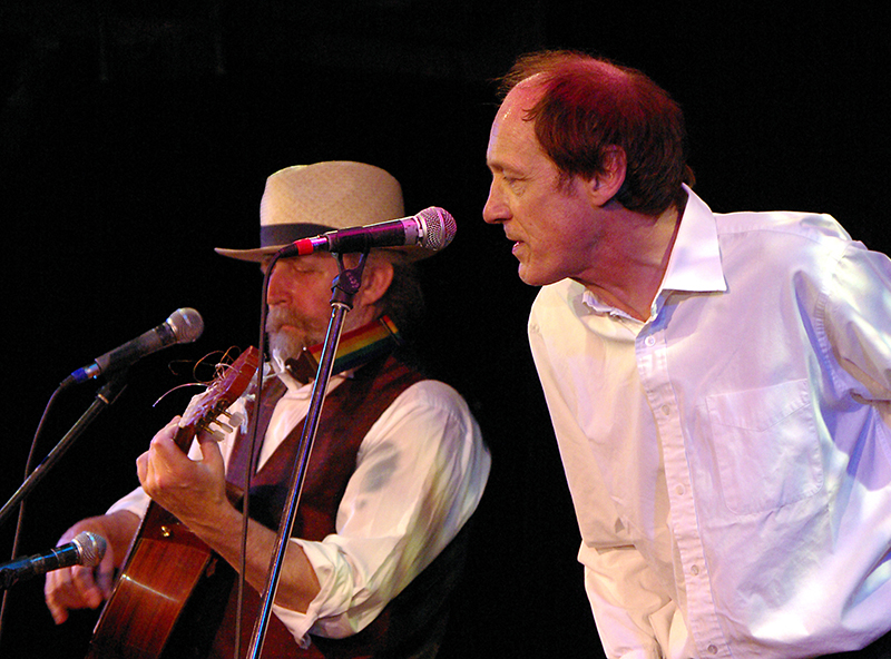 John Otway and Wild Willy Barrett on stage.